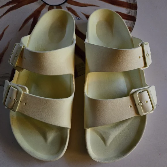 Birkenstock Arizona Essentials Yellow EVA Sandal Size 9 - Picture 3 of 14